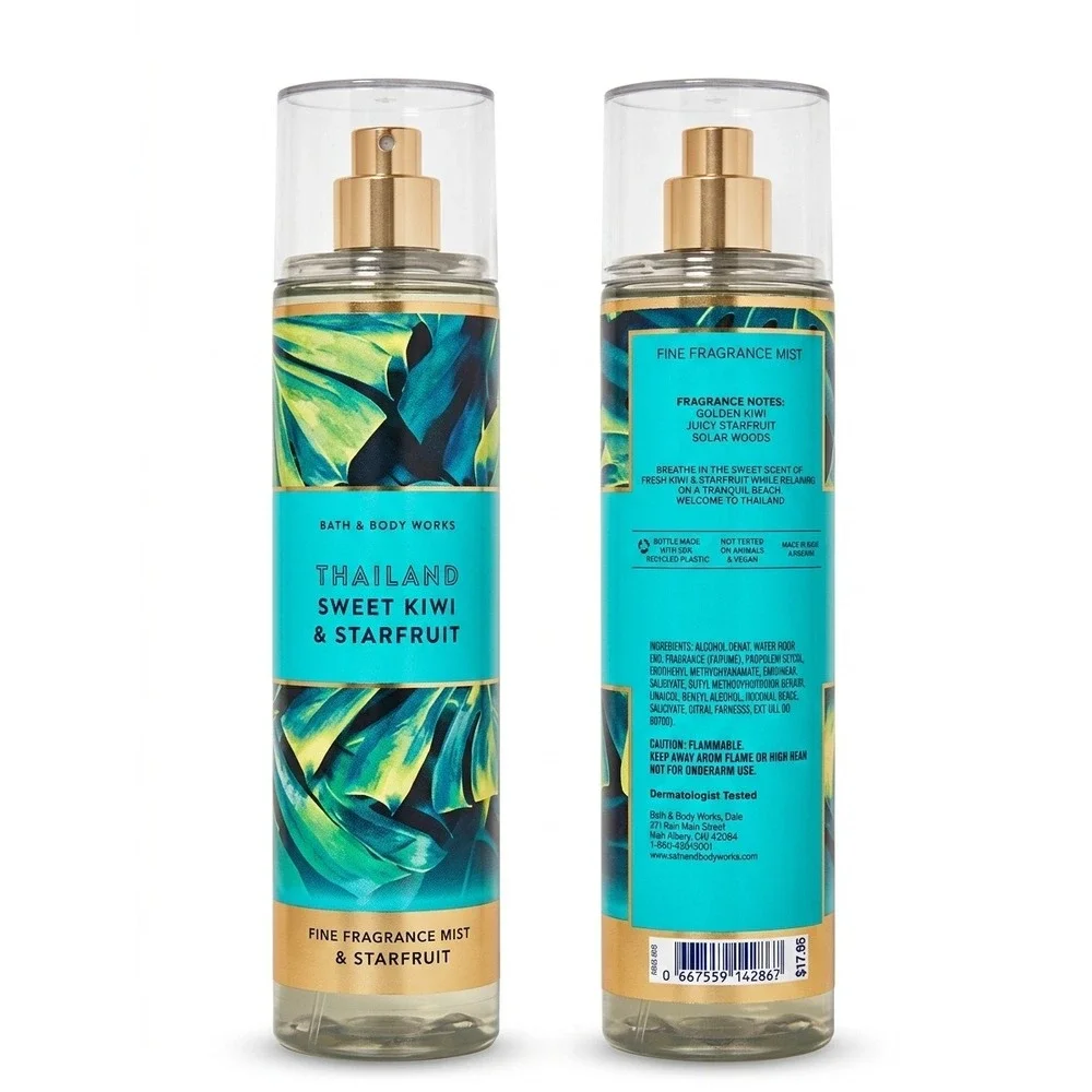Bath & Body Works Thailand Sweet Kiwi & Starfruit Fine Fragrance Mist 8oz Spray